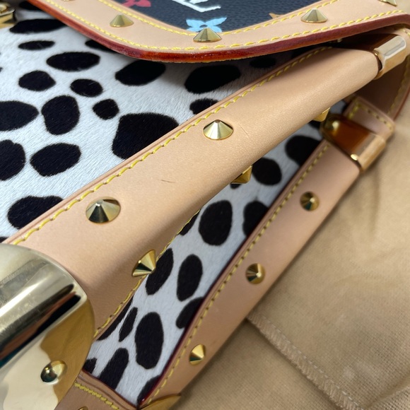 Louis Vuitton Monogram Multicolor Sac Dalmatian Shoulder Bag Black White Purse - Picture 10 of 15